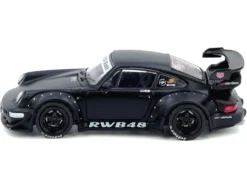 RWB 964 Matt Black 1/64 Diecast Model Car by Inno Models