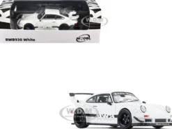RWB 930 Matt White with Black Stripes 1/64 Diecast Model Car by Model Model