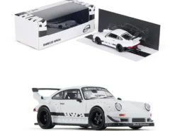 RWB 930 Matt White with Black Stripes 1/64 Diecast Model Car by Model Model