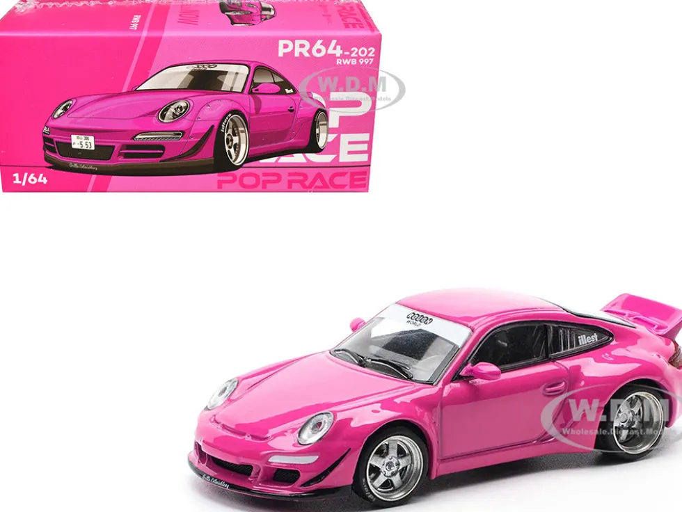 RWB 997 Pink 1/64 Diecast Model Car by Pop Race
