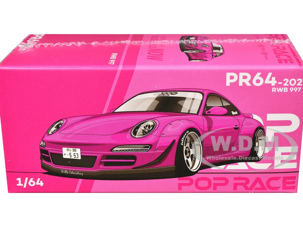 RWB 997 Pink 1/64 Diecast Model Car by Pop Race