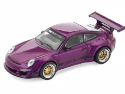 RWB 997 Purple Metallic with Black Stripes 1/64 Diecast Model Car by Pop Race