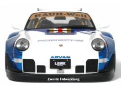 2023 RWB x Liberty Walk 993 #2 White and Blue Metallic with Graphics 1/18 Model Car by GT Spirit