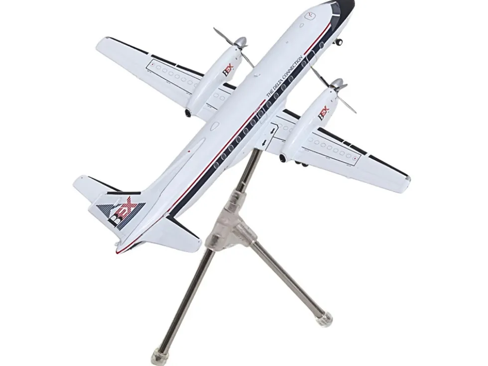 Saab 340A Commercial Aircraft "Delta Connection - Business Express Airlines" (N749BA) White with Dark Blue and Red Stripes "Gemini 200" Series 1/200 Diecast Model Airplane by GeminiJets