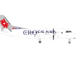 Saab 340 Commercial Aircraft "Crossair" (HB-AKN) White with Tail Graphics 1/200 Diecast Model Airplane by Herpa