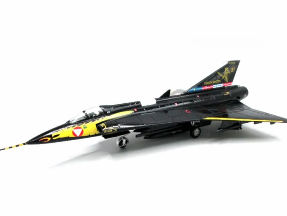 Saab Draken Fighter Aircraft "21, Draken 45th Anniversary, Dragon Knights, Retirement Livery" (2005) Austrian Air Force 1/72 Diecast Model Airplane by Aviation 72