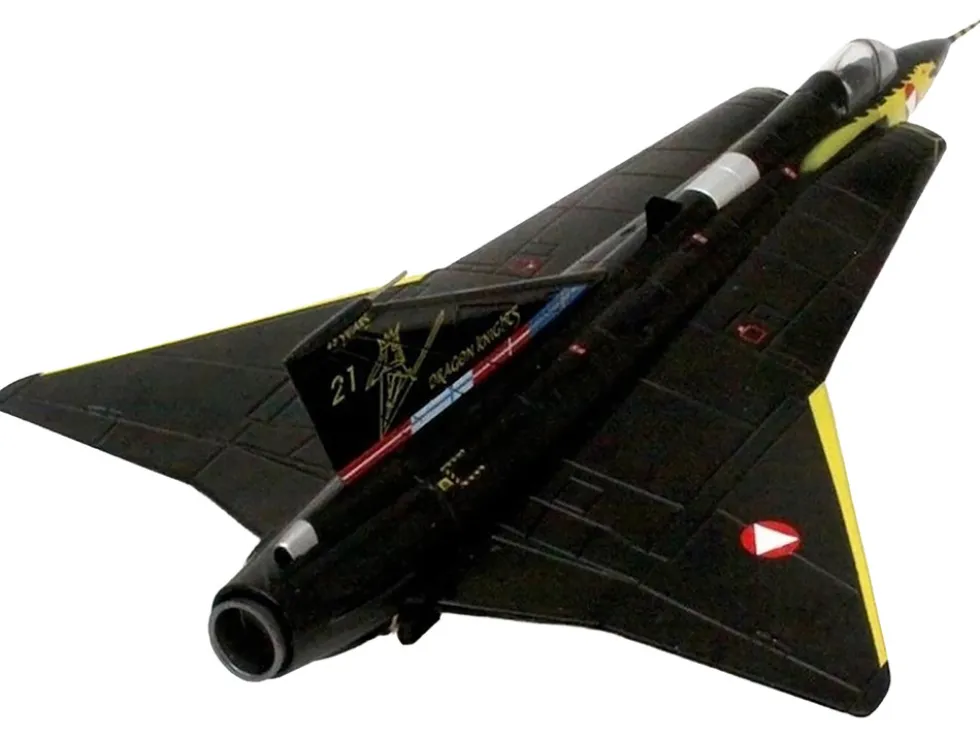 Saab Draken Fighter Aircraft "21, Draken 45th Anniversary, Dragon Knights, Retirement Livery" (2005) Austrian Air Force 1/72 Diecast Model Airplane by Aviation 72