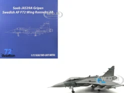 Saab JAS 39A Gripen Fighter Aircraft "131, F 7 Wing, Cat’s Paw Livery, Satenas Air Base" (2006) Swedish Air Force 1/72 Diecast Model Airplane by Aviation 72