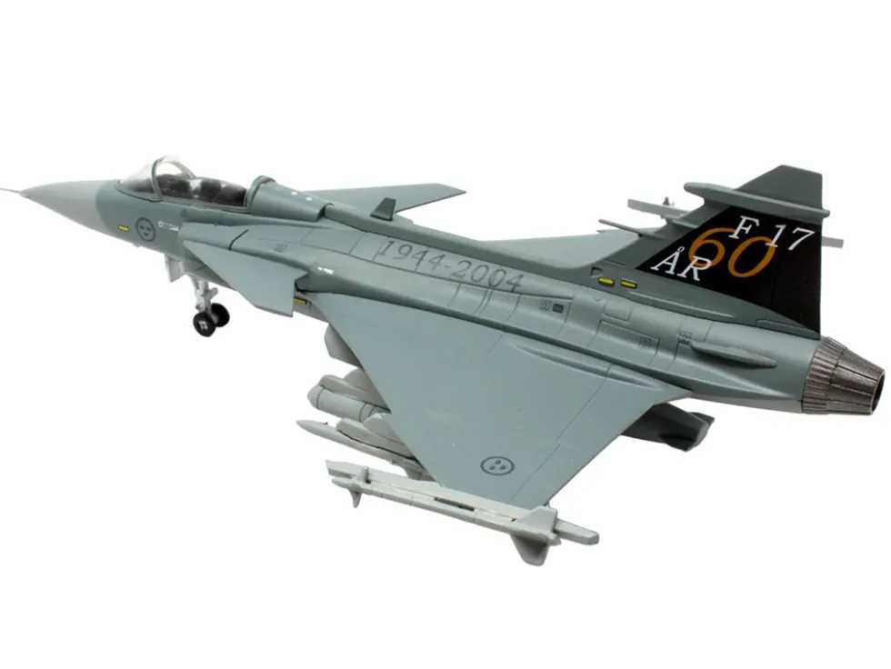 Saab JAS 39A Gripen Fighter Aircraft "17 Wing, 60th Anniversary Livery, Ronneby Air Show" (2004) Swedish Air Force 1/72 Diecast Model Airplane by Aviation 72