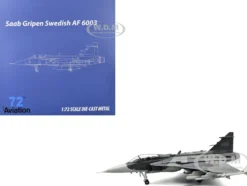 Saab JAS 39E Gripen Fighter Aircraft "6003, E-variant Pre-Production Test" (2023) Swedish Air Force 1/72 Diecast Model Airplane by Aviation 72