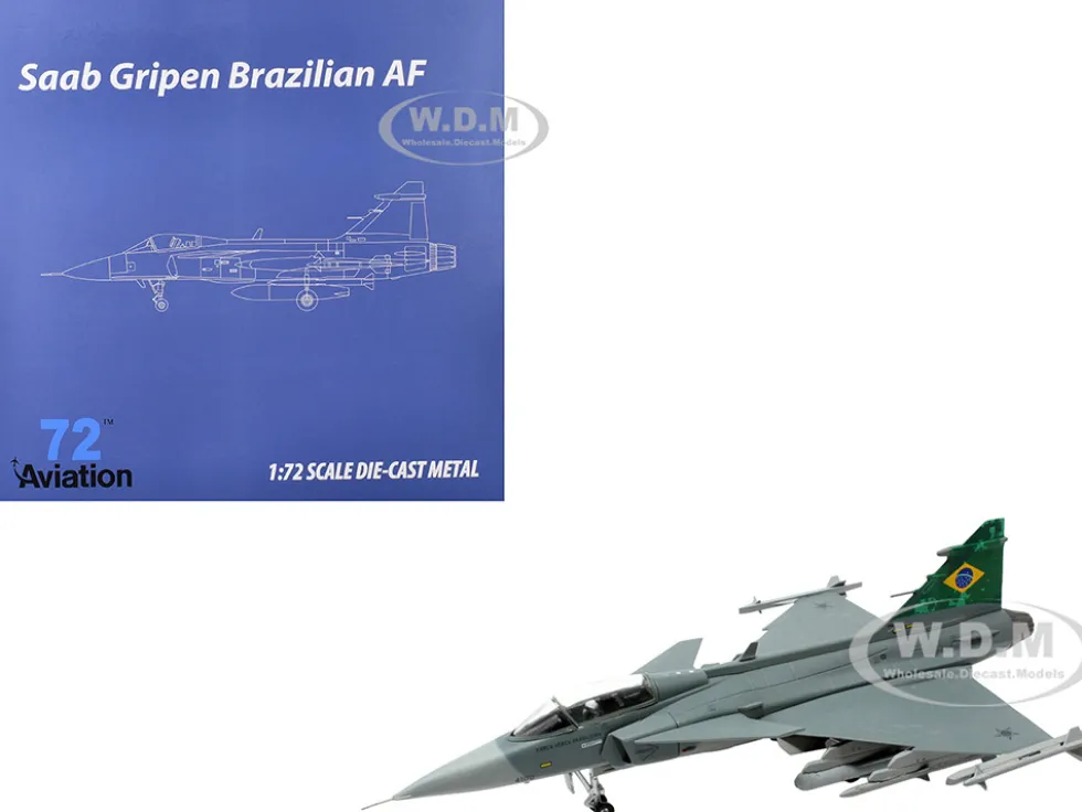 Saab JAS 39E Gripen Fighter Aircraft "Brazilian Air Force" 1/72 Diecast Model Airplane by Aviation 72