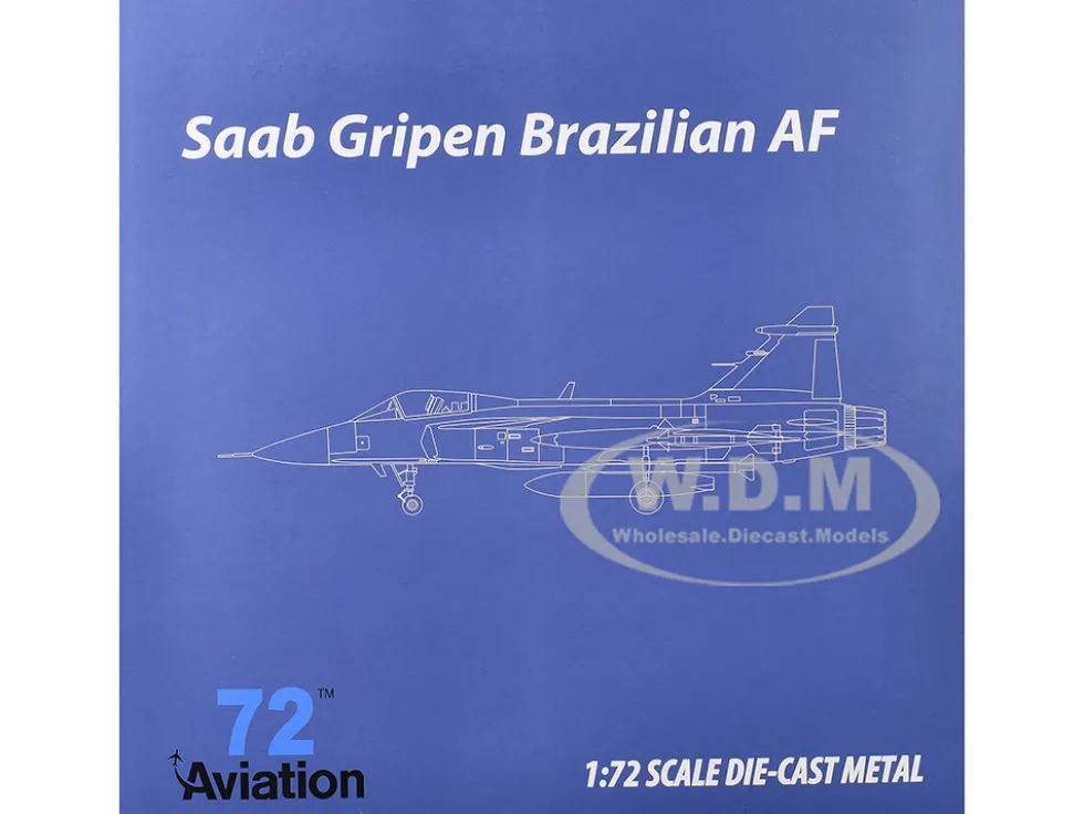 Saab JAS 39E Gripen Fighter Aircraft "Brazilian Air Force" 1/72 Diecast Model Airplane by Aviation 72
