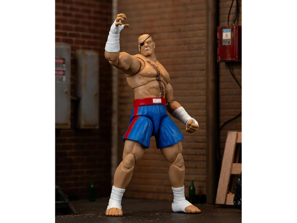 Sagat 7.5" Moveable Figure with Accessories and Alternate Head and Hands "Ultra Street Fighter II: The Final Challengers" (2017) Video Game Model by Jada