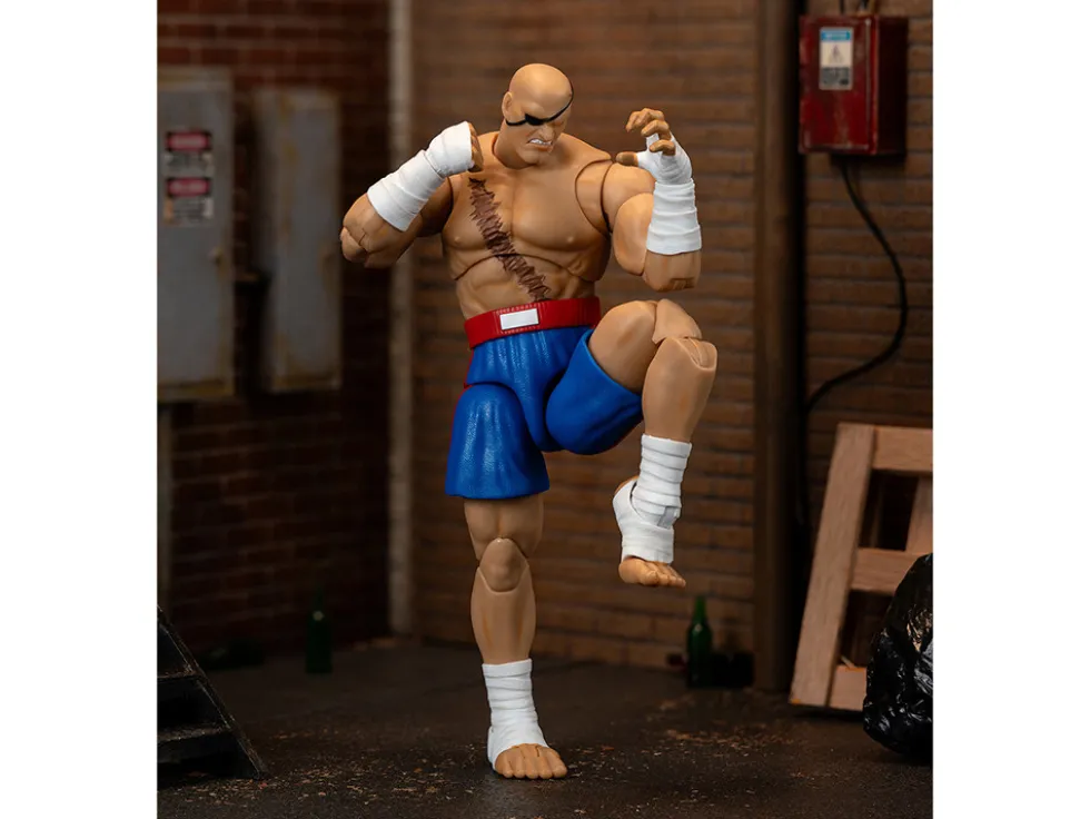 Sagat 7.5" Moveable Figure with Accessories and Alternate Head and Hands "Ultra Street Fighter II: The Final Challengers" (2017) Video Game Model by Jada