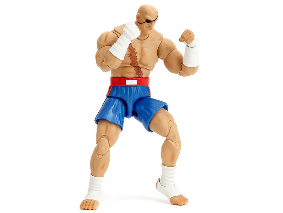 Sagat 7.5" Moveable Figure with Accessories and Alternate Head and Hands "Ultra Street Fighter II: The Final Challengers" (2017) Video Game Model by Jada