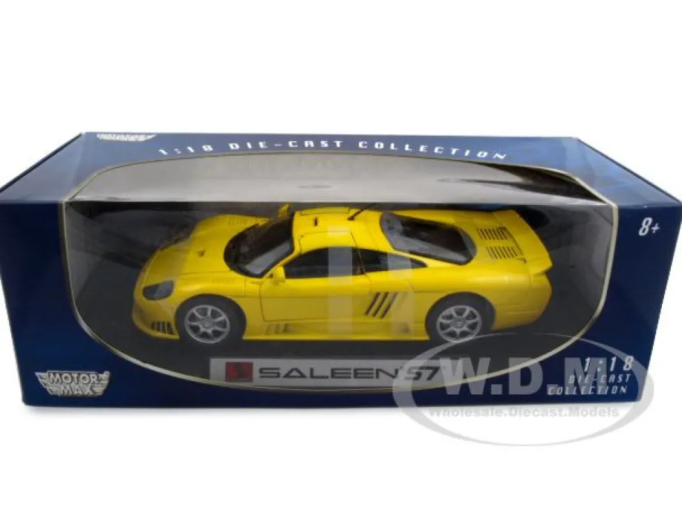 Saleen S7 Yellow 1/18 Diecast Model Car Motormax 73117