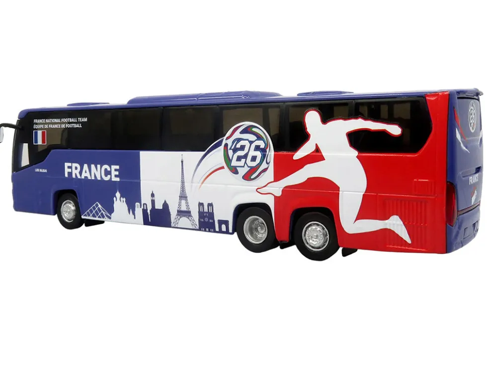 Scania Touring HD Coach Bus "France National Football Team" Blue with Graphics "International Federation of the Global Game" Series Limited Edition to 504 pieces Worldwide 1/87 (HO) Diecast Model by Iconic Replicas