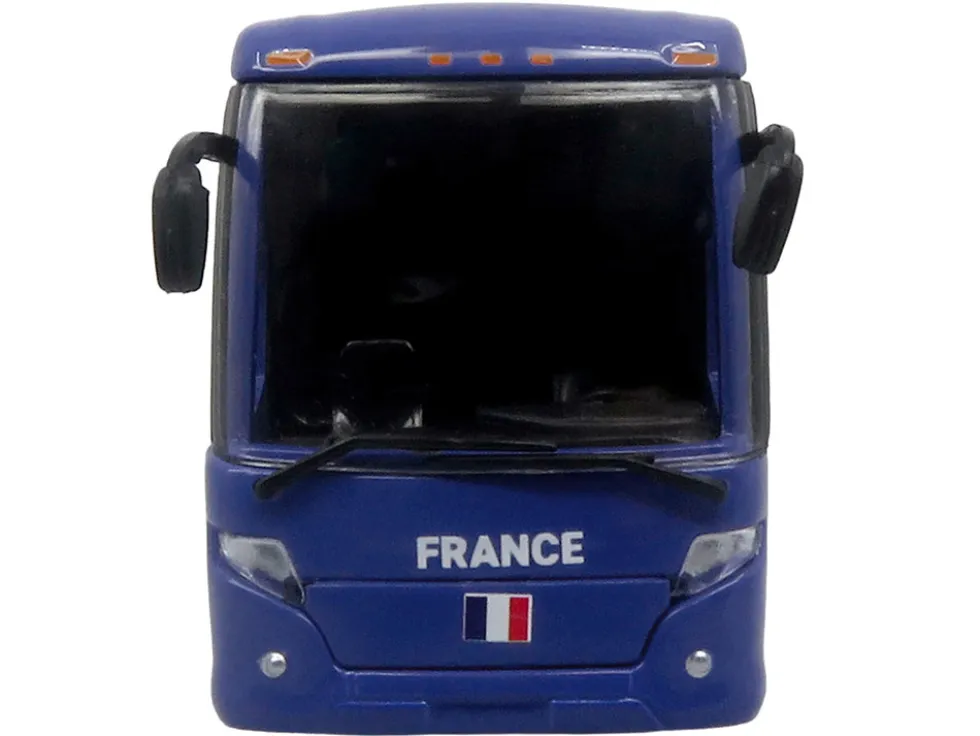 Scania Touring HD Coach Bus "France National Football Team" Blue with Graphics "International Federation of the Global Game" Series Limited Edition to 504 pieces Worldwide 1/87 (HO) Diecast Model by Iconic Replicas
