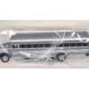 School Bus Silver Metallic 1/87 (HO) Plastic Model by Promotex