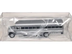 School Bus Silver Metallic 1/87 (HO) Plastic Model by Promotex
