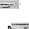 School Bus White 1/87 (HO) Plastic Model by Promotex