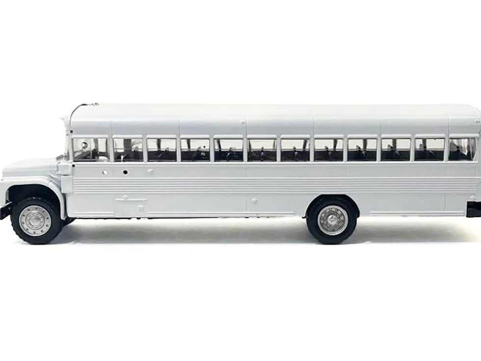 School Bus White 1/87 (HO) Plastic Model by Promotex