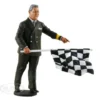 1950-1970's Director of the Course Standing with Checker Flag Figurine for 1/18 Le Mans Miniatures FLM180022