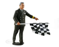1950-1970's Director of the Course Standing with Checker Flag Figurine for 1/18 Le Mans Miniatures FLM180022