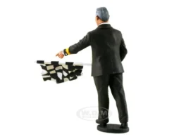 1950-1970's Director of the Course Standing with Checker Flag Figurine for 1/18 Le Mans Miniatures FLM180022