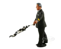 1950-1970's Director of the Course Standing with Checker Flag Figurine for 1/18 Le Mans Miniatures FLM180022