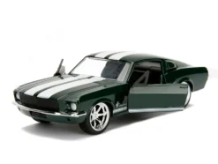 Sean's Ford Mustang Dark Green with White Stripes Fast & Furious Movie 1/32 Diecast Model Car Jada 99519