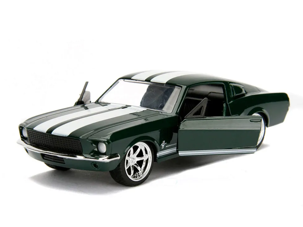 Sean's Ford Mustang Dark Green with White Stripes Fast & Furious Movie 1/32 Diecast Model Car Jada 99519