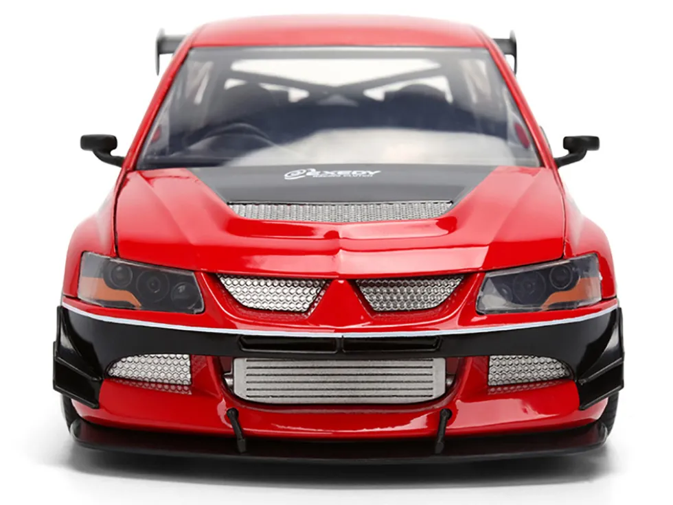 Sean's Mitsubishi Lancer Evolution IX RHD (Right Hand Drive) Red with Graphics "The Fast and the Furious: Tokyo Drift" (2006) Movie "Fast & Furious 25 Years" Series 1/24 Diecast Model Car by Jada