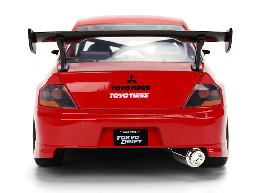 Sean's Mitsubishi Lancer Evolution IX RHD (Right Hand Drive) Red with Graphics "The Fast and the Furious: Tokyo Drift" (2006) Movie "Fast & Furious 25 Years" Series 1/24 Diecast Model Car by Jada