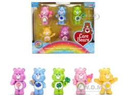 Set of 5 Diecast Figures "Care Bears" "Metalfigs" Series Diecast Models by Jada