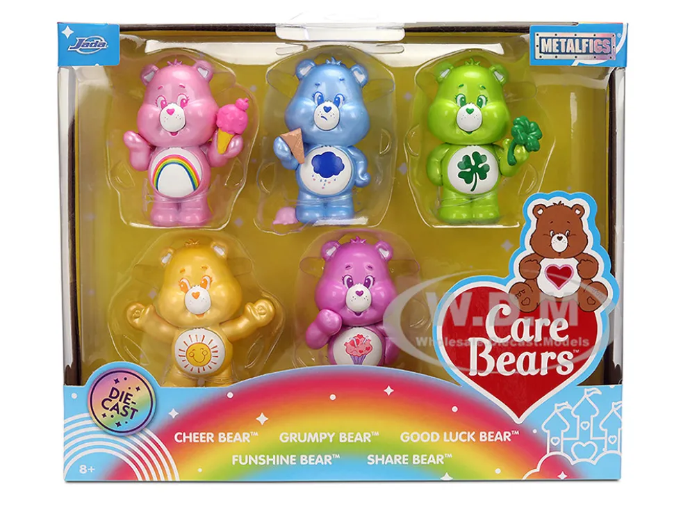 Set of 5 Diecast Figures "Care Bears" "Metalfigs" Series Diecast Models by Jada