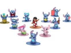 Set of 12 Diecast Figures "Disney's Stitch" Franchise "Nano Metalfigs" Series Diecast models by Jada