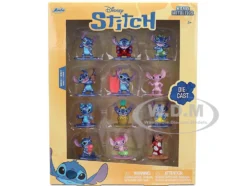 Set of 12 Diecast Figures "Disney's Stitch" Franchise "Nano Metalfigs" Series Diecast models by Jada