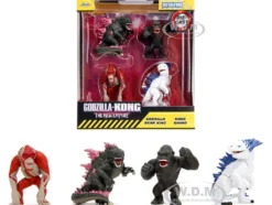 Set of 4 Diecast Figures Godzilla x Kong The New Empire 2024 Movie Metalfigs Series Diecast Models Jada 34989