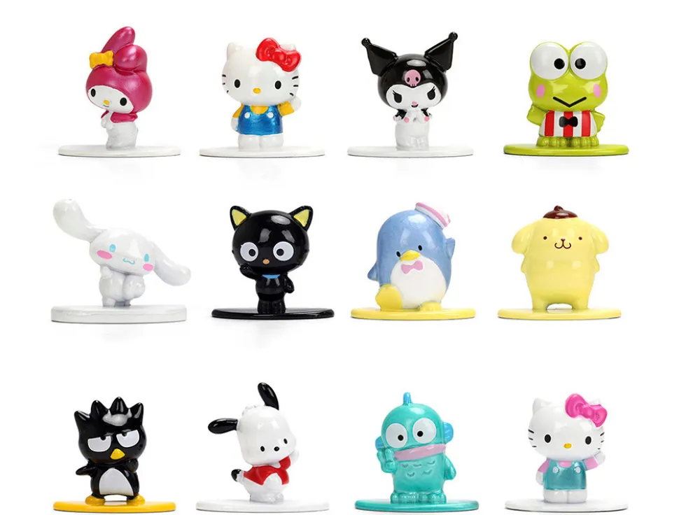 Set of 12 Diecast Figures "Hello Kitty and Friends" Franchise "Nano Metalfigs" Series Diecast models by Jada