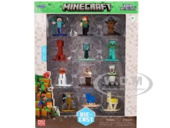 Set of 12 Diecast Figures "Minecraft" Video Game "Nano Metalfigs" Series Diecast Models by Jada