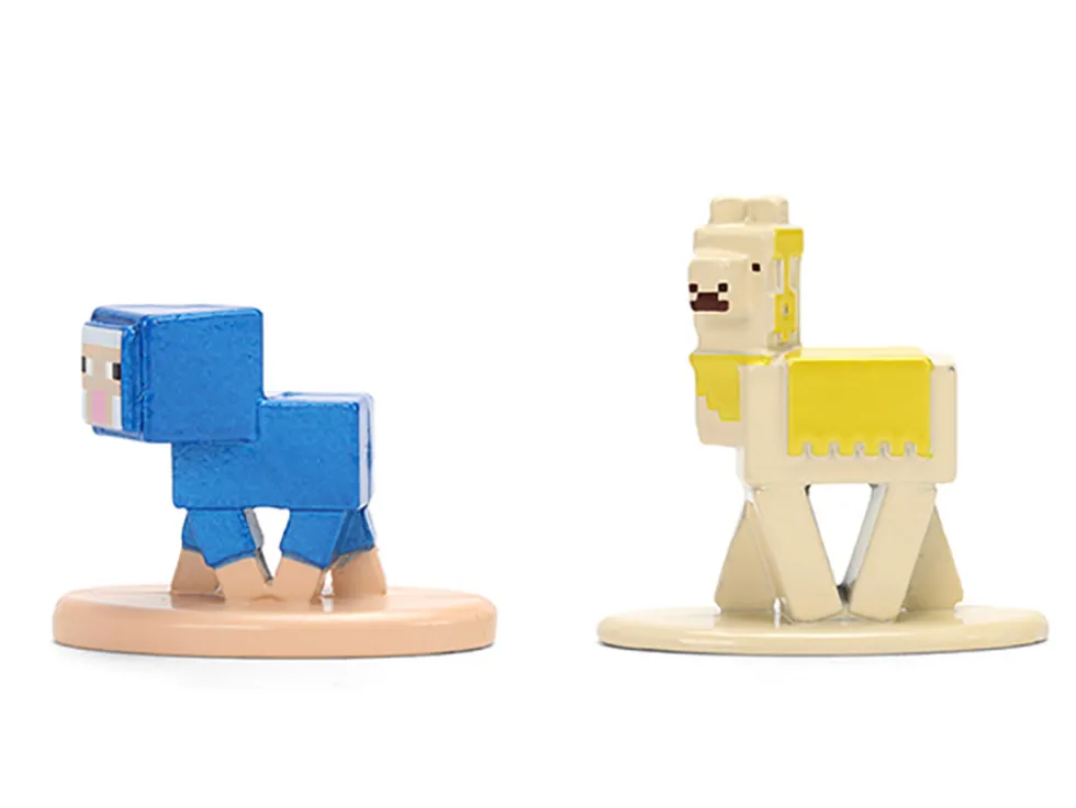 Set of 12 Diecast Figures "Minecraft" Video Game "Nano Metalfigs" Series Diecast Models by Jada