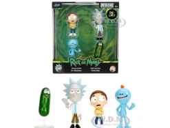 Set of 4 Diecast Figures "Rick and Morty" (2013-Current) TV Series "Metalfigs" Series Diecast Models by Jada