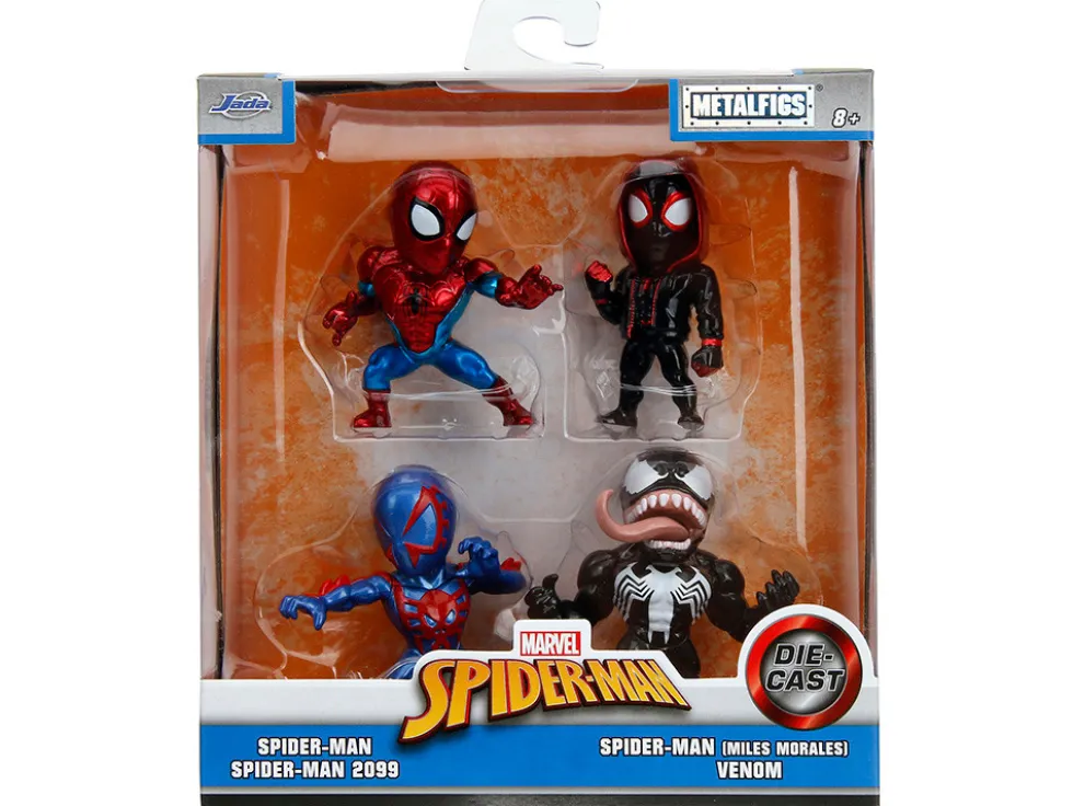 Set of 4 Diecast Figures "Spider-Man" Wave 4 "Metalfigs" Series Diecast models by Jada