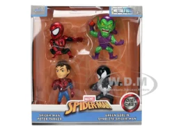 Set of 4 Diecast Figures "Spider-Man" Wave 3 "Metalfigs" Series Diecast models by Jada