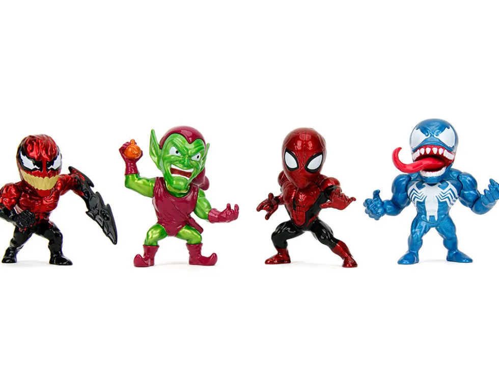 Set of 4 Diecast Figures "Spider-Man" "Metalfigs" Series Diecast Models by Jada