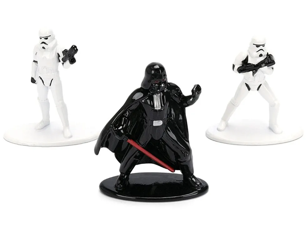 Set of 3 Diecast Figures "Star Wars" Movie Franchise "Nano Metalfigs" Series Diecast Models by Jada