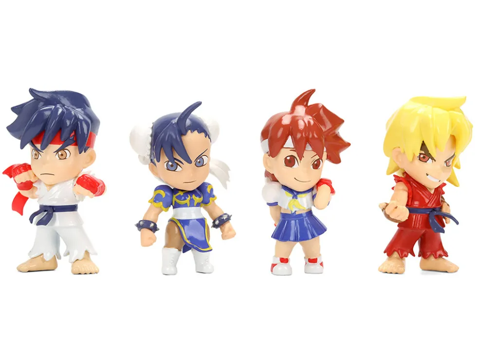 Set of 4 Diecast Figures "Super Gem Fighter Mini Mix" (1997) Video Game "Metalfigs" Series Diecast Models by Jada