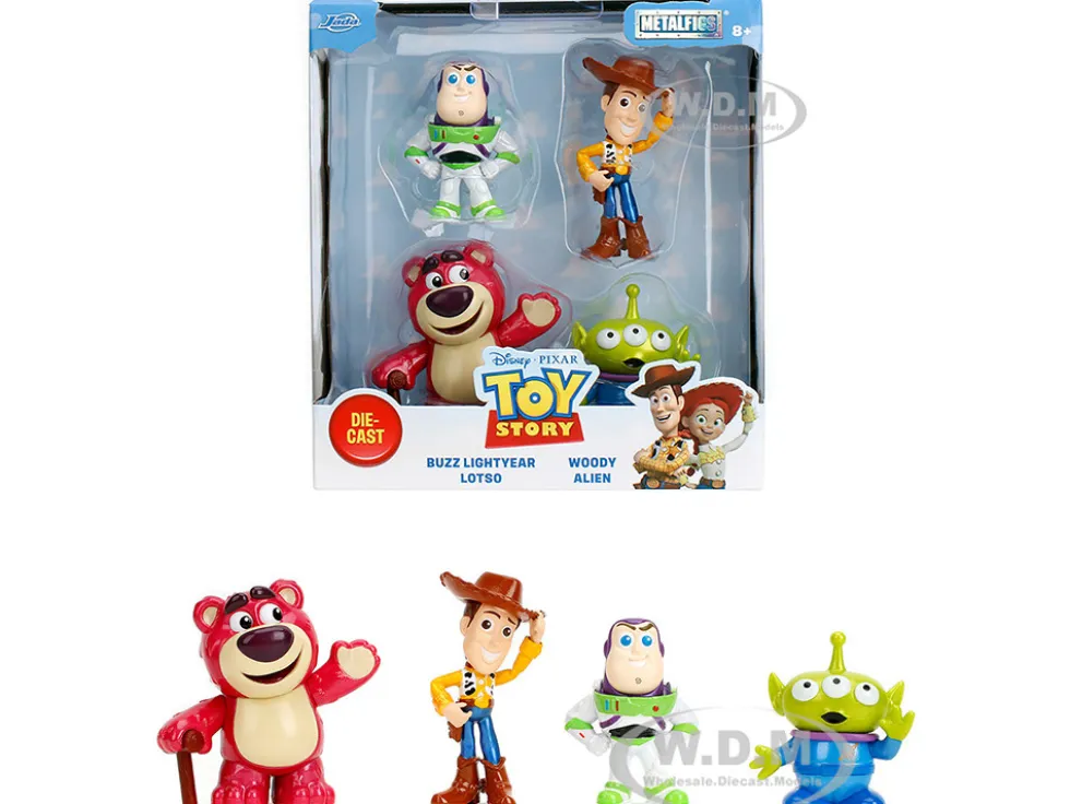 Set of 4 Diecast Figures "Toy Story" "Metalfigs" Series Diecast Models by Jada