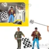 Set of 3 Figurines Robert Photographer Leon Swen Race Director Manfred The Mechanic for 1/43 Scale Models Le Mans Miniatures 43004M